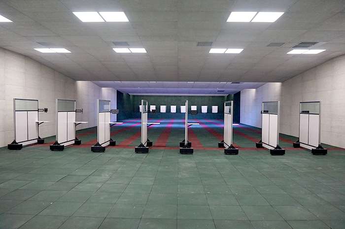 北京毕思特科技建设山东省烟台某边防武警部队地下靶场-8靶道自动抱靶系统